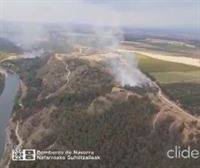 Bomberos sofocan dos incendios forestales declarados en Funes y Tafalla