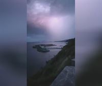 Fuertes tormentas en la costa de Gipuzkoa