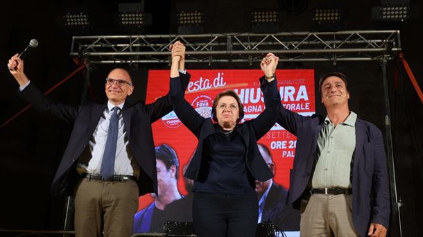 Enrico Letta en un acto de campaña. Foto: EFE