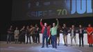 Fermin Muguruza y el equipo de 'Black is Beltza 2: Ainhoa' presentan la película frente a 3000 personas