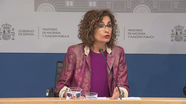 María Jesús Montero. Imagen obtenida de un vídeo de Agencias.