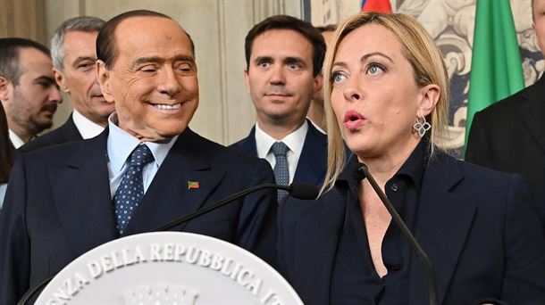 Silvio Berlusconi y Giorgia Meloni. Foto: EFE.