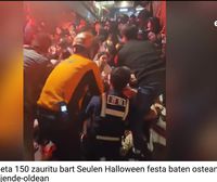 Tragedia 100.000 lagun inguru bildutako Halloweeneko festa erraldoi batean, Seulen