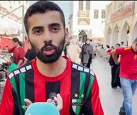 Los colores de Palestina, muy presentes en un Mundial donde la mayoría de los aficionados son árabes