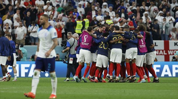 Los jugadores franceses celebrando la victoria