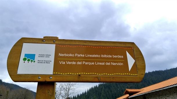 La vía verde del Parque Lineal del Nervión, que atraviesa la comarca de Aiaraldea, estará completada en 2024
