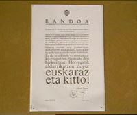 El original  bando ''… euskaraz eta kitto!'' del Ayuntamiento de Eibar cumple 40 años