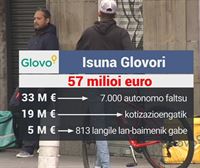 57 milioi euroko isuna ezarri diote Glovori autonomo faltsuak eta paperik gabeko banatzaileak izateagatik