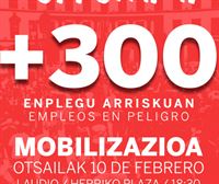 Más de 300 empleos en peligro en la comarca de Aiaraldea