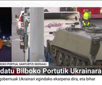 20 tanke blindatu aterako dira astelehen honetan Bilboko portutik Ukrainara