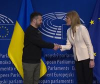 Volodímir Zelenski llega al Parlamento Europeo 
