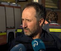 Juan Carlos Delgado, bombero de Vitoria-Gasteiz: ''La propia población se desvivió por ayudarnos''