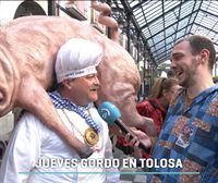 Ambientazo en Tolosa tras el chupinazo de jueves gordo