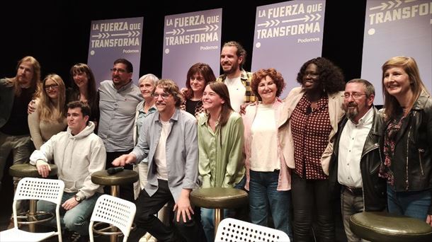 Miembros de Podemos hoy en Pamplona. Foto: Podemos Ahal dugu