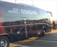 Osasuna llega con retraso a San Mamés tras ser retenido por la Ertzaintza