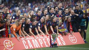 Foto de archivo del Barcelona, celebrando el título de la Liga F 2022-2023