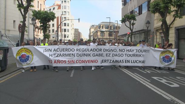 Una protesta de ''Ertzainas en lucha''