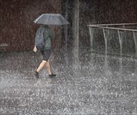 Activado el aviso amarillo por fuertes lluvias para este domingo en Bizkaia y Gipuzkoa