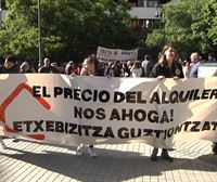 Protesta Iruñean etxebizitzen alokairuen prezioengatik
