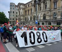 Una tercera columna se suma en Salvatierra a la marcha de los pensionistas a Vitoria