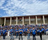 Manifestación masiva de solidaridad con los jóvenes Zelaia y Barbado en Amurrio