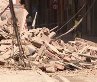 Un edificio de cinco plantas se derrumba en Teruel, sin causar daños personales