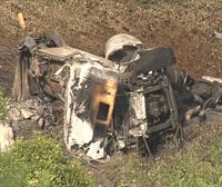 Fallece el conductor de un camión tras caer por el viaducto de Ontón en Cantabria e incendiarse