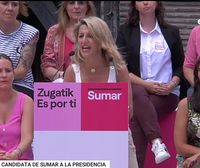 La líder de Sumar, Yolanda Díaz, visita Vitoria-Gasteiz