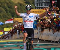 Tadej Pogacar gana en Le Markstein Fellering la última gran etapa de montaña del Tour
