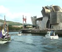 Bizkaia homenajea a la Virgen de Begoña con la procesión náutica desde Santurtzi a Bilbao