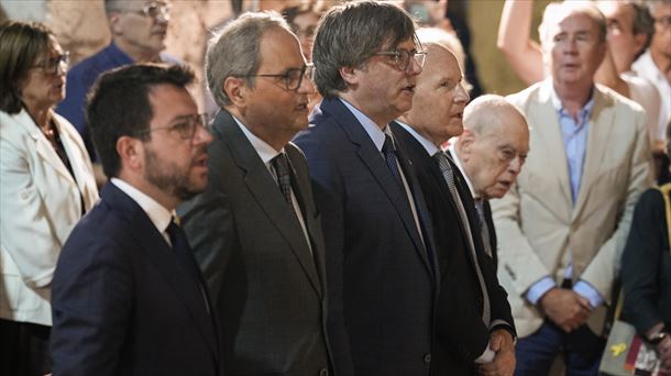 Un hommage à Pau Casals rassemble Puigdemont, Aragonès, Torra, Pujol et Montilla en France