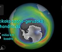 Ozono-geruzaren zuloa handitu da Antartikan, eta 26 milioi kilometro karratu ditu dagoeneko