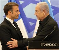 EIren aurkako nazioarteko koalizioa Hamasen kontra egiteko baliatzea proposatu dio Macronek Netanyahuri