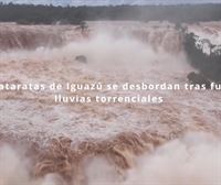 Las cataratas de Iguazú registran un caudal 16 veces superior al habitual