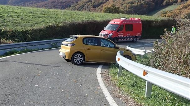 Imagen del accidente en el que Josu Etxeberria ha sido atropellado. Foto: Policía Foral