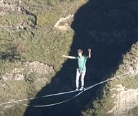 900 metroko highline-a, Nerbioi ibaiaren ur-jauzitik hurbil