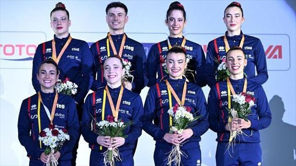Biribildu Aerobics wins the bronze medal at the European Aerobic Gymnastics Championships, in aerostep