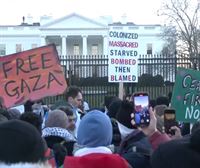 Milaka lagun manifestatu dira berriro Washingtonen eta Londresen, Gazan su-etena eskatzeko